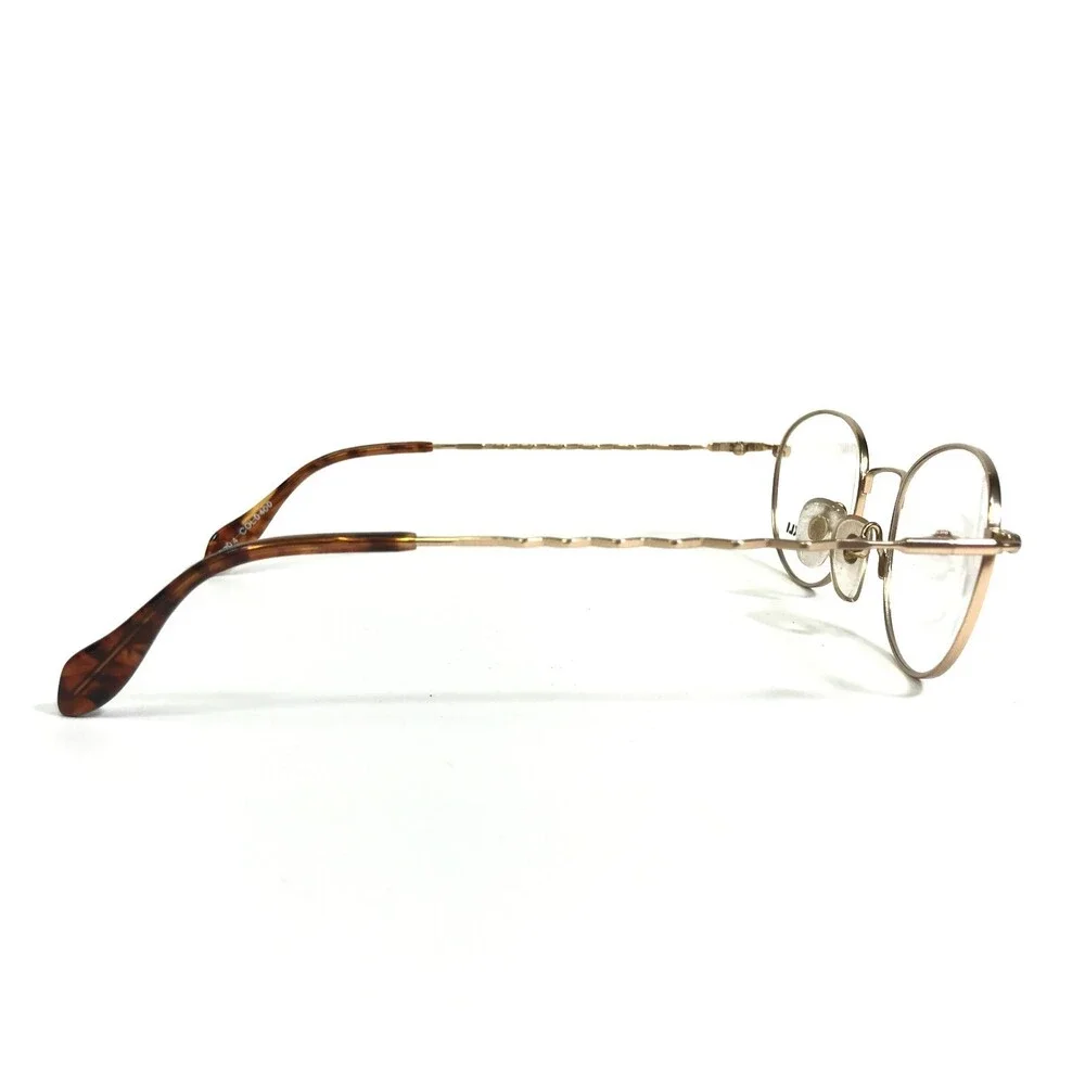 Mikli Eyeglasses Frames 6704 COL 0400 Gold Round Full Wire Rim 48-20-130